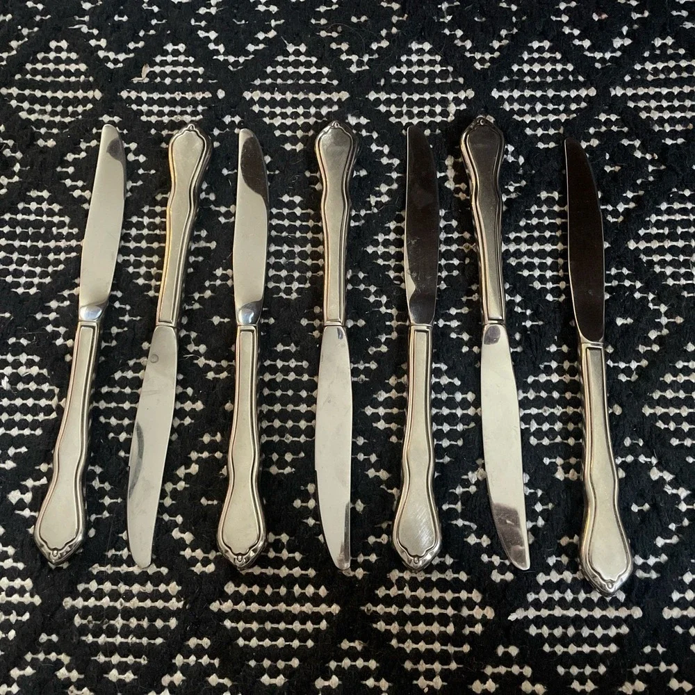 SET OF 6 7 S.S.S. ONEIDA TRINITY STAINLESS STEEL‎ 9